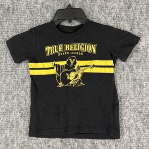 True Religion Shirt 5 Boys Youth Casual Short-sleeve Tee Cotton Blend Black